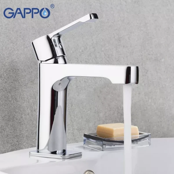 Смеситель для умывальника GAPPO G1002-2 хромированный
