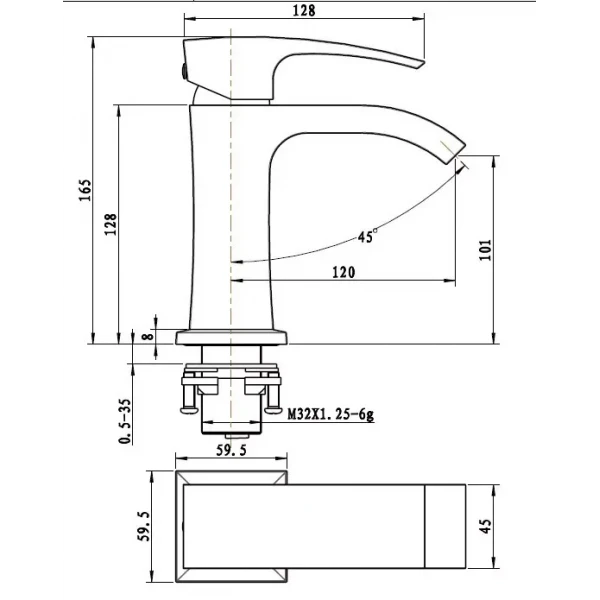 Смеситель для умывальника GAPPO G1007-1 хромированный