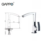 Смеситель для кухни GAPPO G4007 хромированный