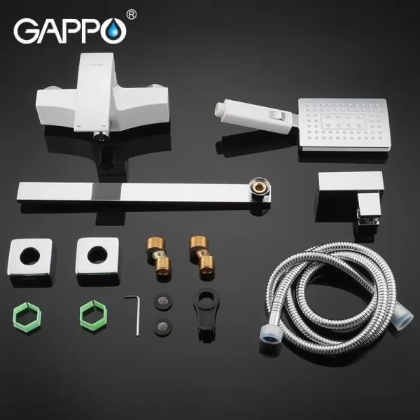 Смеситель для ванны GAPPO G2207-7 белый/хром