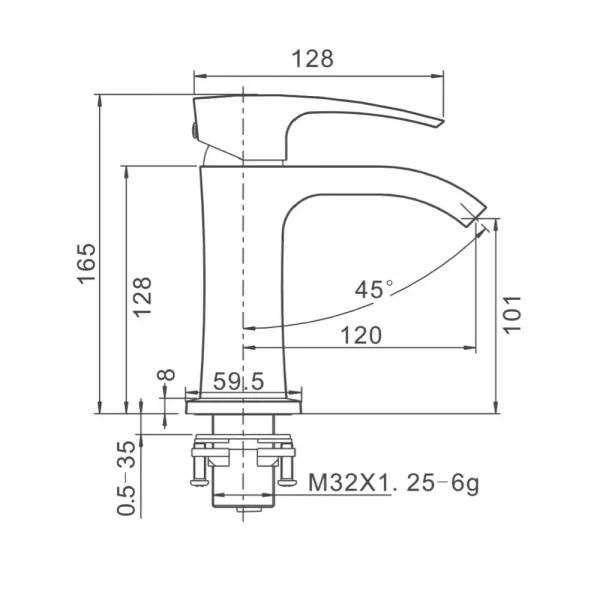 Смеситель для умывальника GAPPO G1007-8 белый/хром