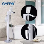 Смеситель для ванны GAPPO G3007-8 белый/хром напольный