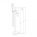 Смеситель для ванны GAPPO G3007-8 белый/хром напольный