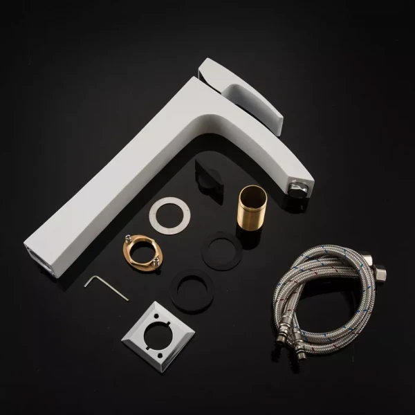 Смеситель для умывальника GAPPO G1007-18 белый/хром