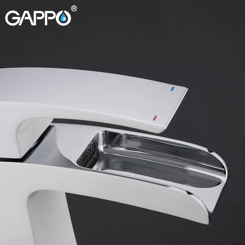 Смеситель для умывальника GAPPO G1007-30 белый/хром
