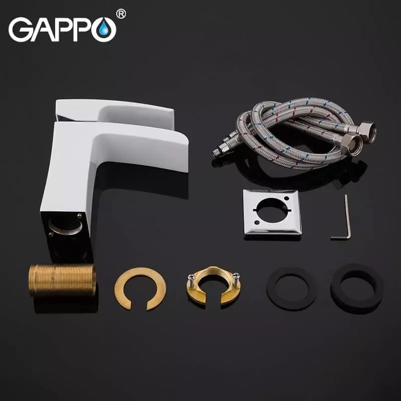 Смеситель для умывальника GAPPO G1007-30 белый/хром