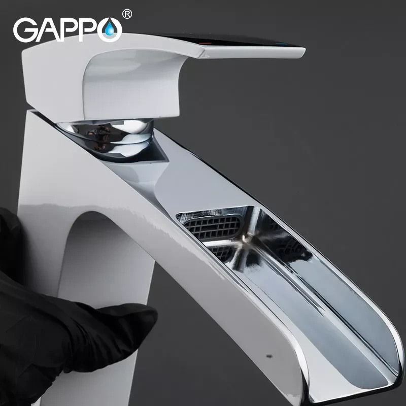 Смеситель для умывальника GAPPO G1007-31 белый/хром