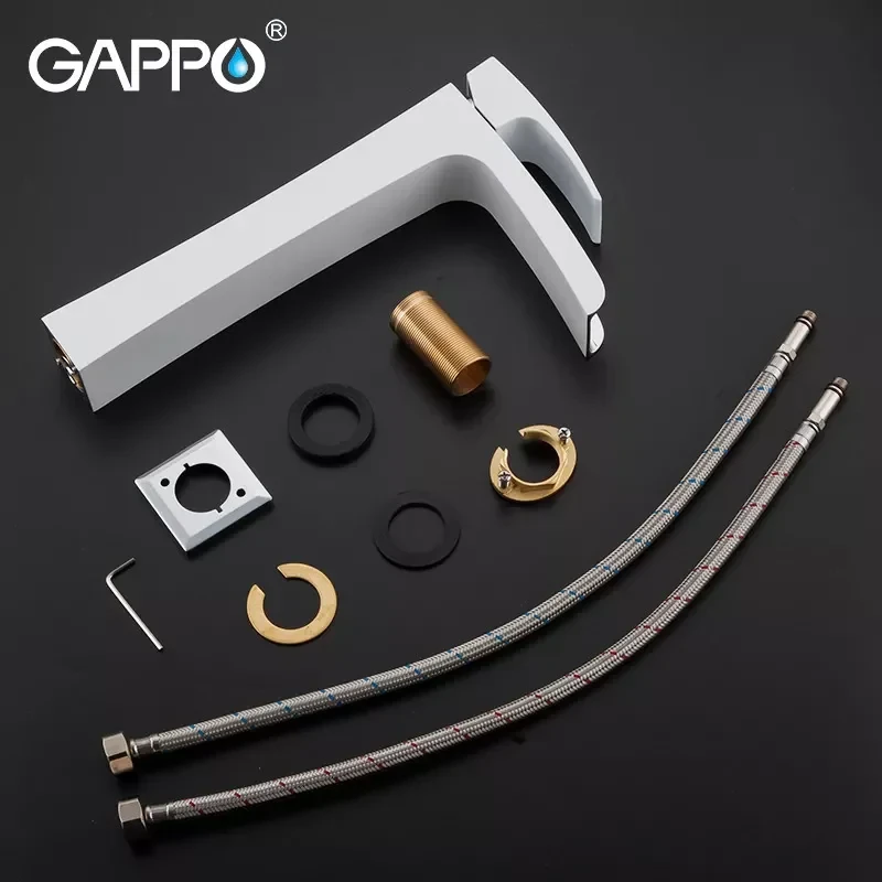 Смеситель для умывальника GAPPO G1007-31 белый/хром