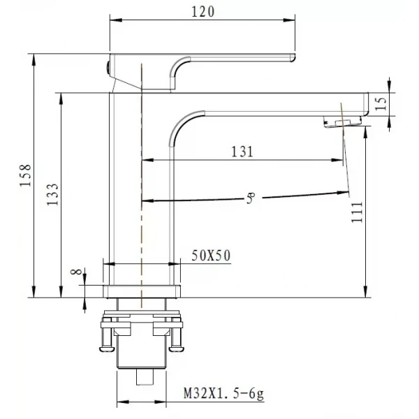 Смеситель для умывальника GAPPO G1017-8 белый/хром