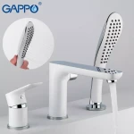 Смеситель для ванны GAPPO G1148 белый/хром на борт.