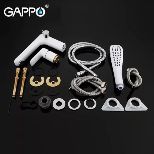 Смеситель для ванны GAPPO G1148 белый/хром на борт.