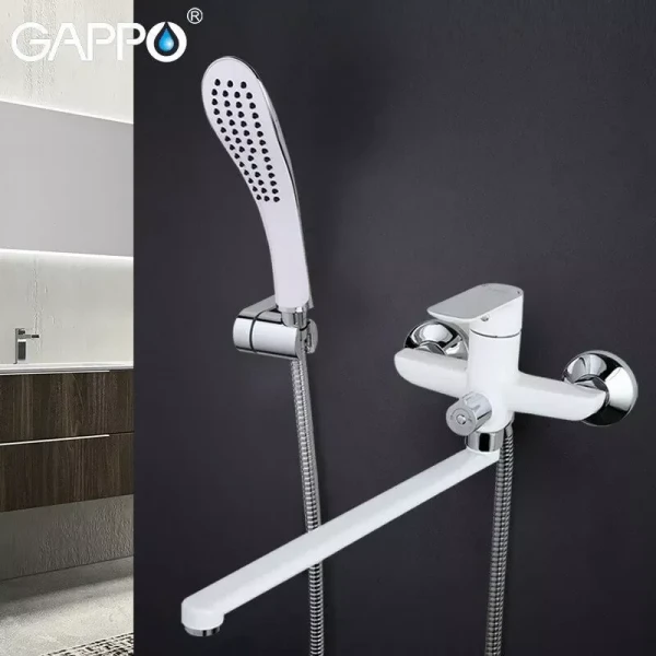 Смеситель для ванны GAPPO G2248 белый/хром