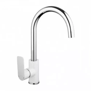 Смеситель для кухни GAPPO G4048 с высоким изливом белый/хром
