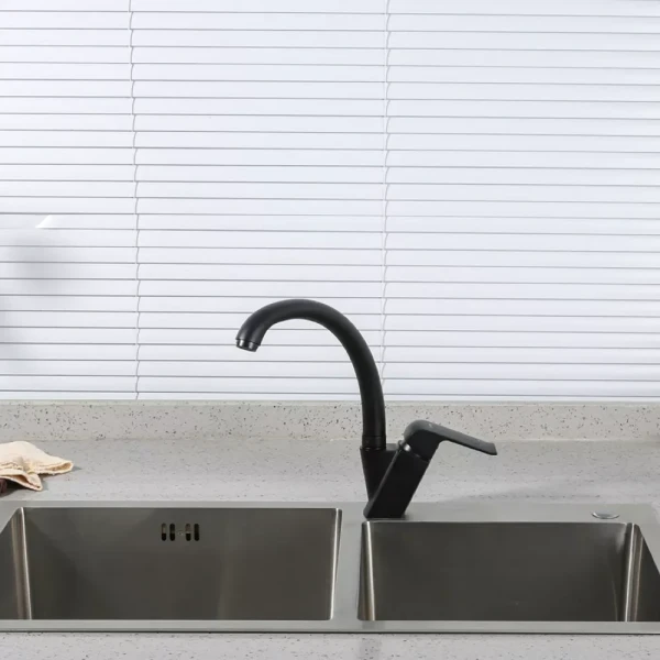 Смеситель для кухни GAPPO G4150 с длинным изливом черный