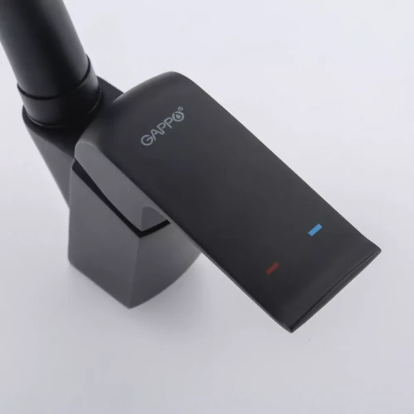 Смеситель для кухни GAPPO G4150 с длинным изливом черный