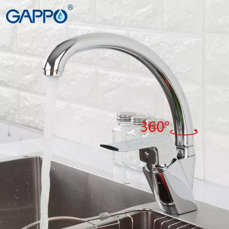 Смеситель для кухни GAPPO G4150-8 с выдвижным изливом хромированный