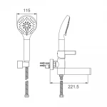 Змішувач для ванни GAPPO G3281, чорний хром