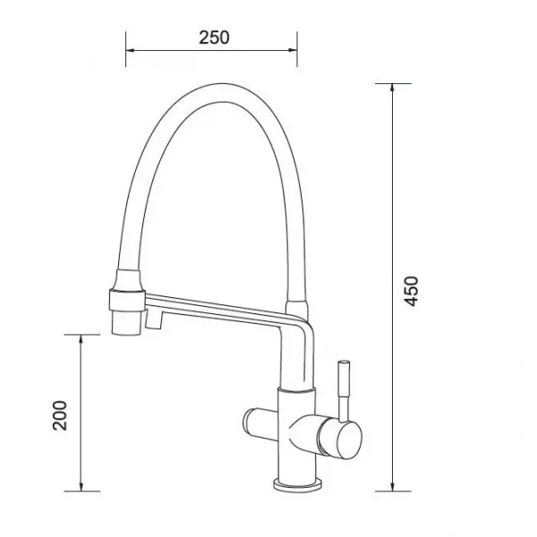 Смеситель для кухни GAPPO G4398-7 черный/хром с гибким изливом