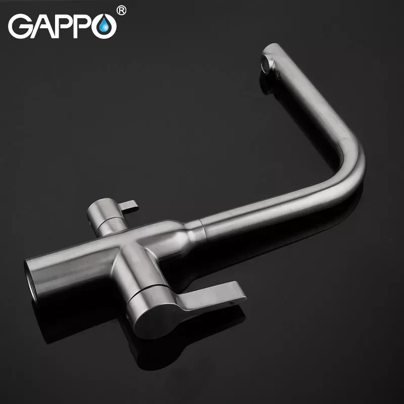 Смеситель для кухни GAPPO G4399-4 сатин на две воды