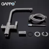 Смеситель для кухни GAPPO G4399-4 сатин на две воды