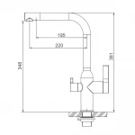 Смеситель для кухни GAPPO G4399-4 сатин на две воды