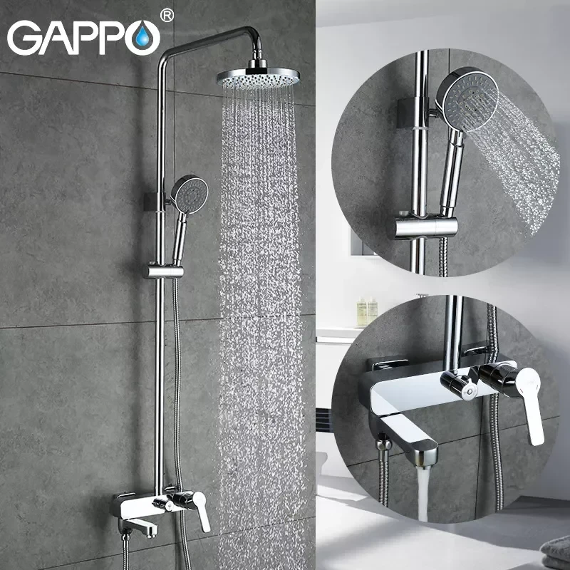 Душевая система GAPPO G2402 хромированная с переключателем на лейку