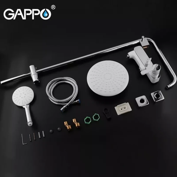 Душевая система GAPPO G2402-8 белая/хром с переключателем на лейку