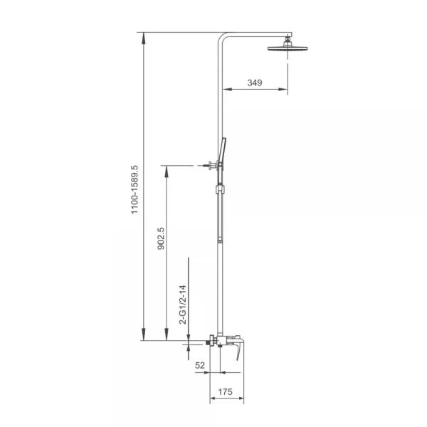 Душевая система GAPPO G2407-30 белая/хром