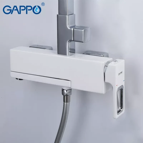 Душевая система GAPPO G2417-8 белая/хром с переключателем на лейку