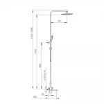 Душевая система GAPPO G2418 хромированная с переключателем на лейку