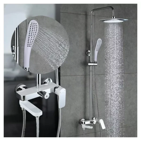 Душевая система GAPPO G2448 белая/хром с переключателем на лейку