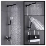 Душевая система GAPPO G2481 черная/хром с переключателем на лейку