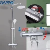Душевая система с термостатом GAPPO G2490 хромированная с переключателем на лейку