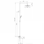 Душевая система с термостатом GAPPO G2490 хромированная с переключателем на лейку