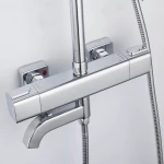 Душевая система с термостатом GAPPO G2491 хромированная с переключателем на лейку