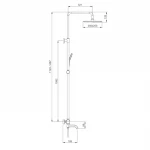 Душевая система с термостатом GAPPO G2491 хромированная с переключателем на лейку