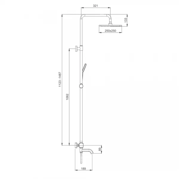 Душевая система с термостатом GAPPO G2491 хромированная с переключателем на лейку