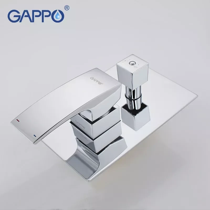 Встраиваемая душевая система GAPPO G7107 хромированная с переключателем на лейку 3-функции