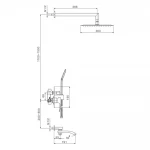 Встраиваемая душевая система GAPPO G7107 хромированная с переключателем на лейку 3-функции