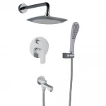 Душевая система скрытого монтажа GAPPO G7148-8 белая/хром с переключателем на лейку 3-функции