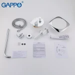 Душевая система скрытого монтажа GAPPO G7148-8 белая/хром с переключателем на лейку 3-функции
