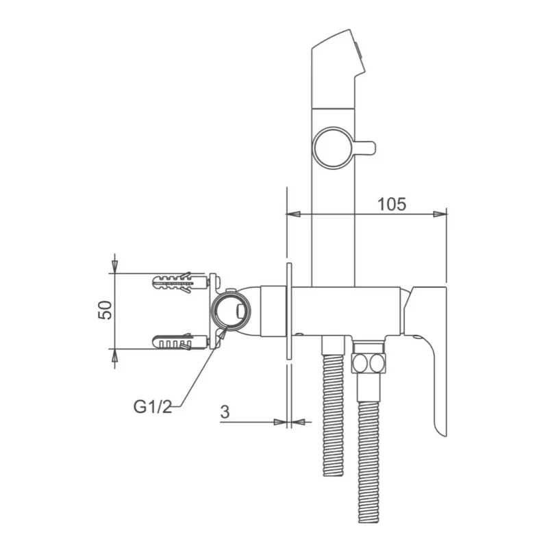 Гигиенический душ GAPPO G7248-1 хромированный