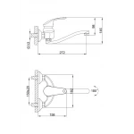 Смеситель для кухни FRAP F4621 настенный хромированный