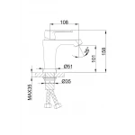 Змішувач для умивальника Frap F1031, білий/хром
