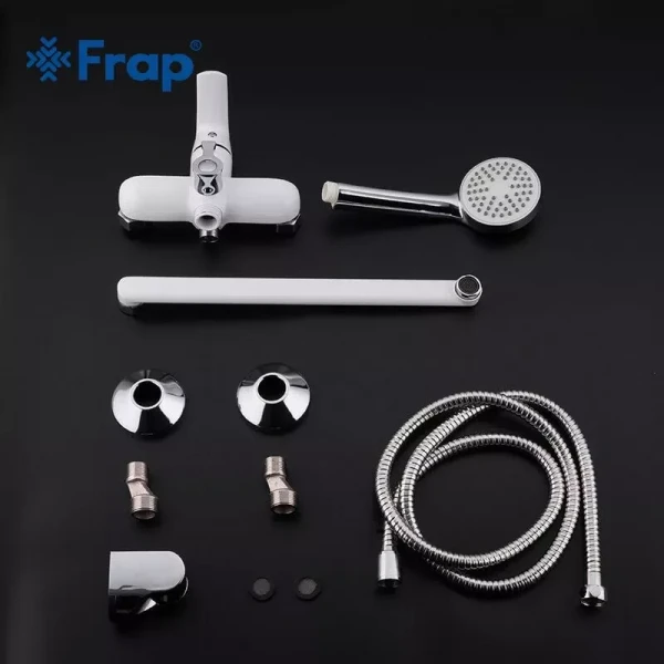Смеситель для ванны FRAP F2231 белый/хром