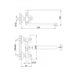 Смеситель для ванны FRAP F2225 хромированный