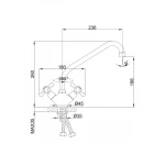 Смеситель для кухни FRAP F4125 хромированный