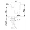 Корпус кухонного смесителя FRAP F4353 хромированный под гибкий излив.