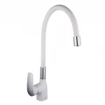 Смеситель для кухни FRAP F4453-03 белый/хром с гибким изливом