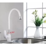 Смеситель для кухни FRAP F4453-03 белый/хром с гибким изливом